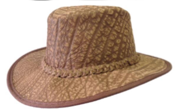 Hat Pud Buffalo Braided Brown Large