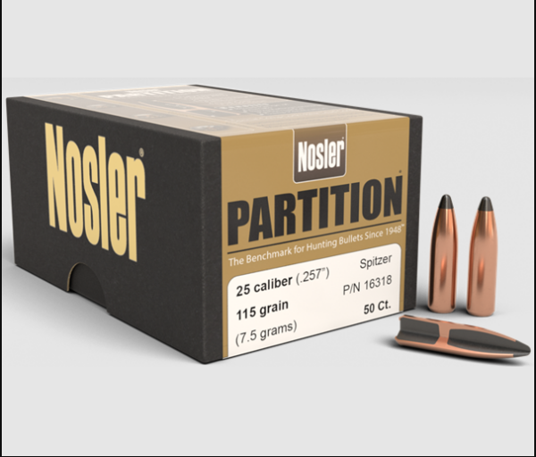 Nosler P 25 115gr Sp (50)