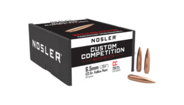 Nosler P 6.5mm 123gr Custom Comp Hpbt 250