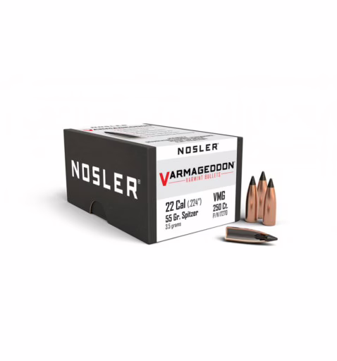 Nosler p 22 55gr fb tip vg (100)