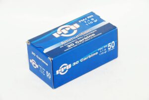 Ppu amm 30carbine 110gr sp rn (50)