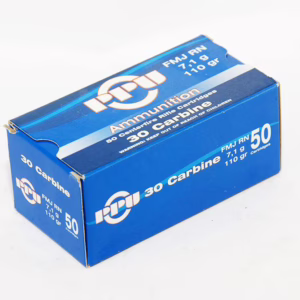 Ppu amm 30carbine 110gr sp rn (50)