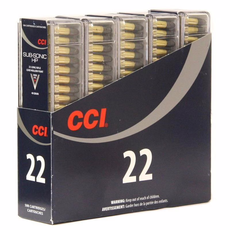 Cci amm .22lr sub-sonic hp 40 gr (100)