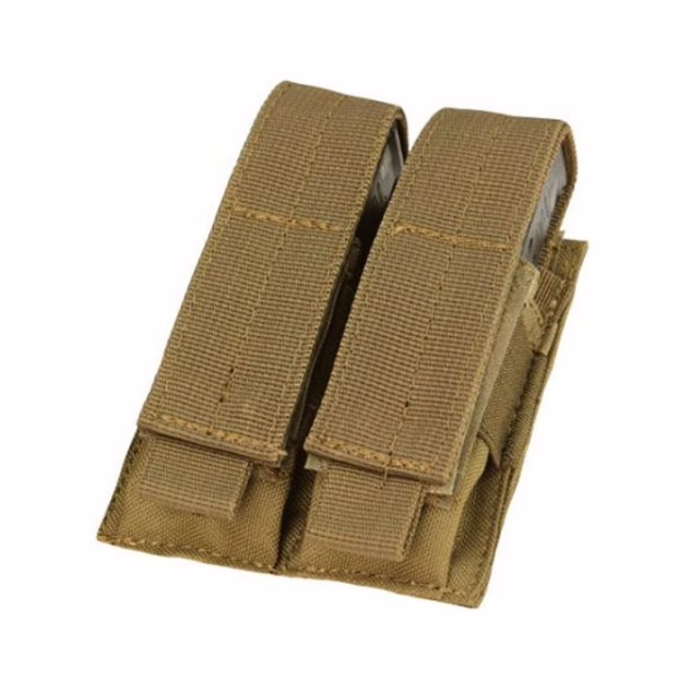 Condor mag pouch dbl pistol cyote brn