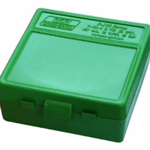 Mtm ammo box 100 rd 38 spl-357mag green