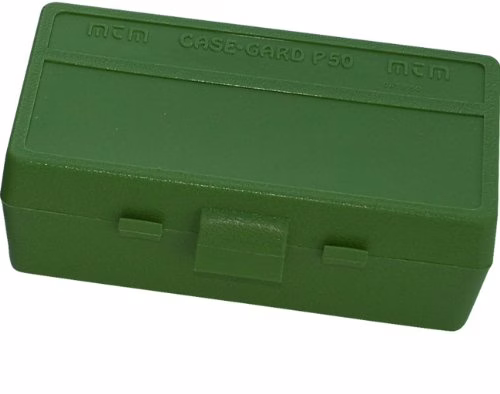 Mtm ammo box (50) ft 38/357 grn