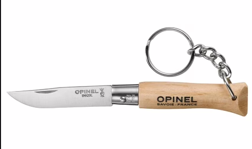 Opinel knife no 4 stainless keyreing