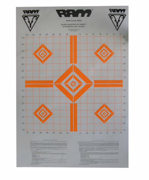 Ram target scope zero targets (3) orange